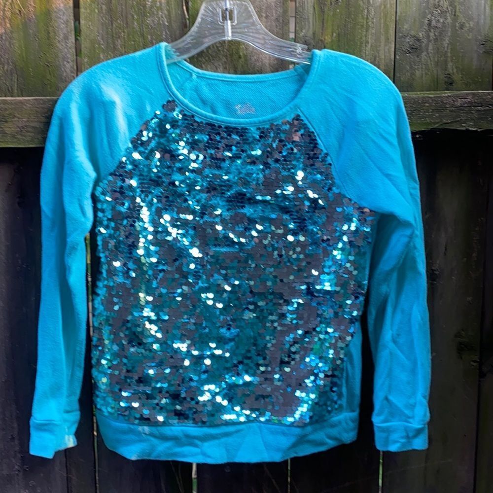 Justice Sequins top sz. 12